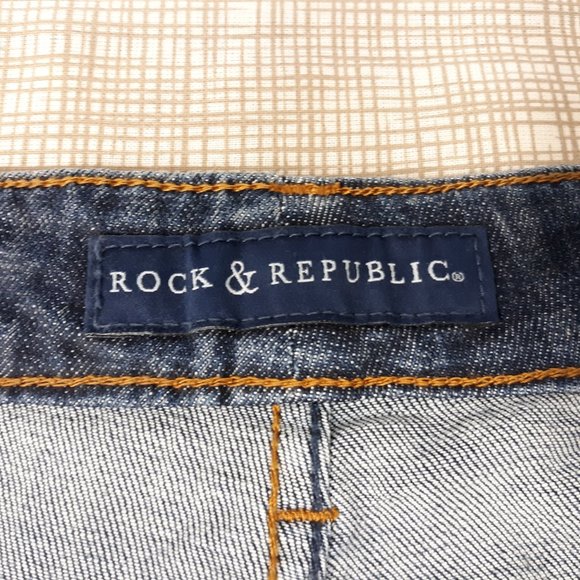 Rock Republic Kasandra Jeans Plus 18W Bootcut Distressed Medium Wash Blue Denim. - Picture 7 of 12